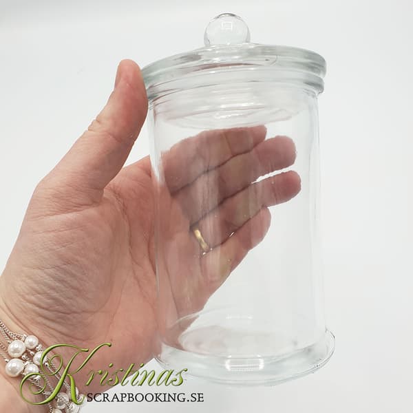 Glasburkar med lock - 10 st - 330 ml - H: 14 cm