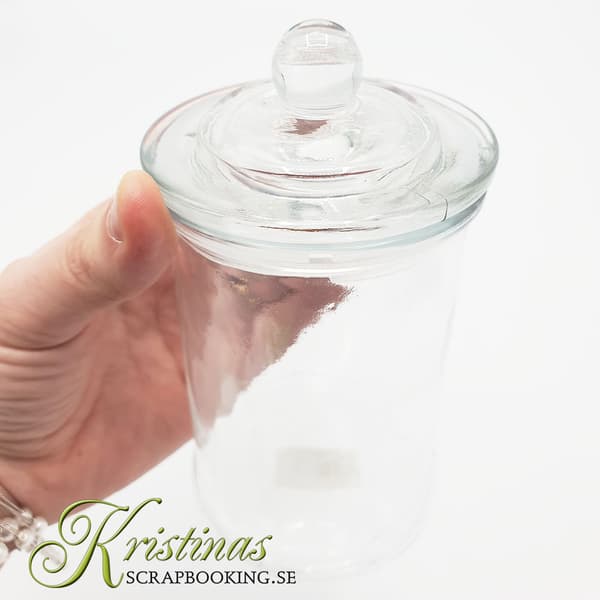 Glasburkar med lock - 10 st - 330 ml - H: 14 cm