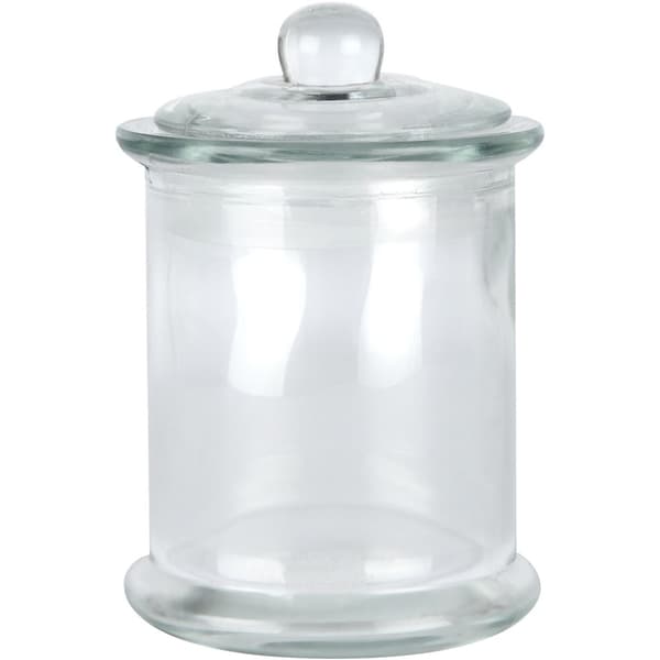 Glasburkar med lock - 10 st - 330 ml - H: 14 cm