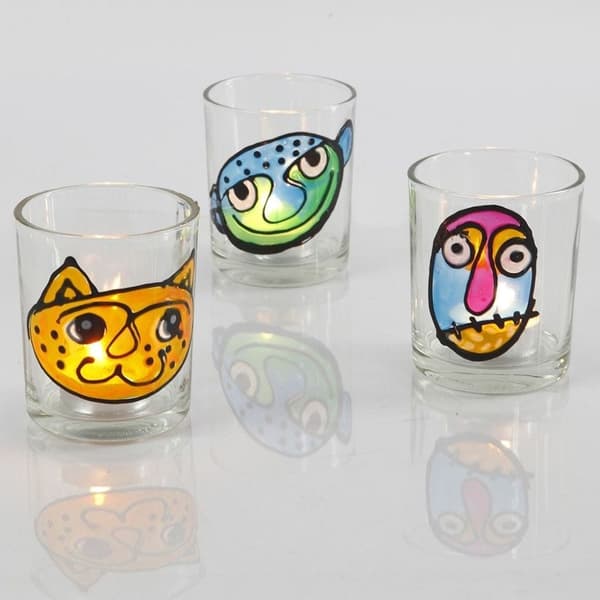 Ljusglas Klarglas - 12 st - Höjd: 6,5 cm