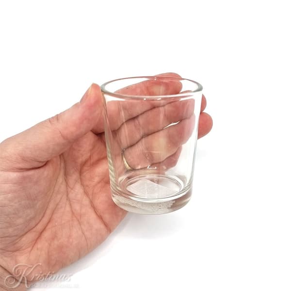 Ljusglas Klarglas - 12 st - Höjd: 6,5 cm