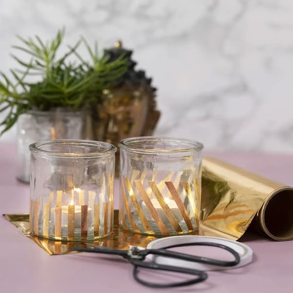 Ljusglas - H: 7,8 cm - dia. 7,8 cm - 6 st
