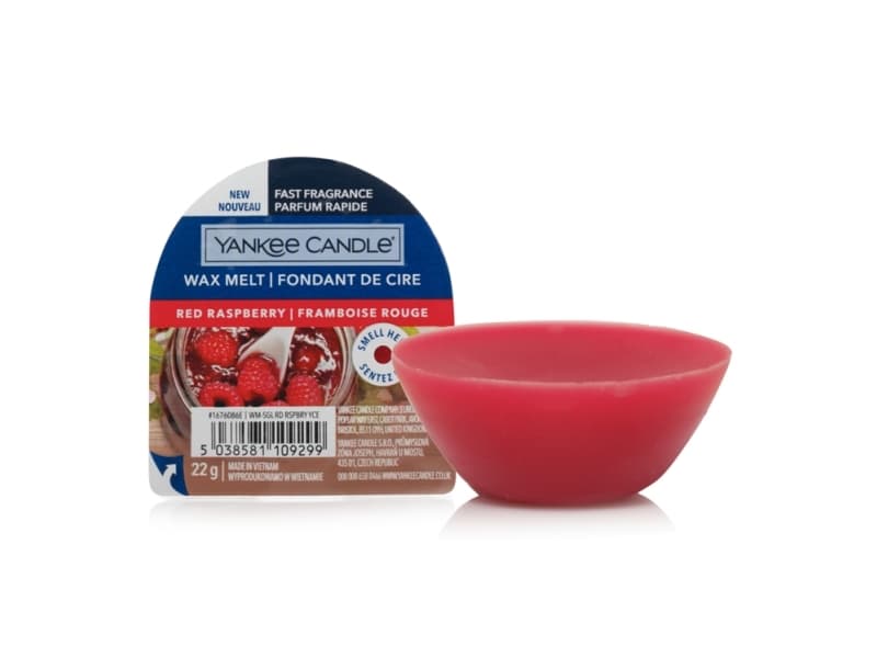 Yankee Candle Red Raspberry, Rund, Röd, Mysk, Sugar, 70 mm, 30 mm, 70 mm