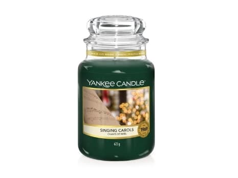 Yankee Candle Singing Carols, Rund, Grön, Clove, Eukalyptus, Mandarin, 150 h, 1 styck