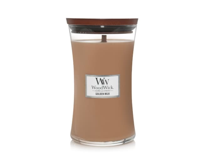 WoodWick Golden Milk, Rund, Beige, Blomster, Melk, Spice, 1 stykker