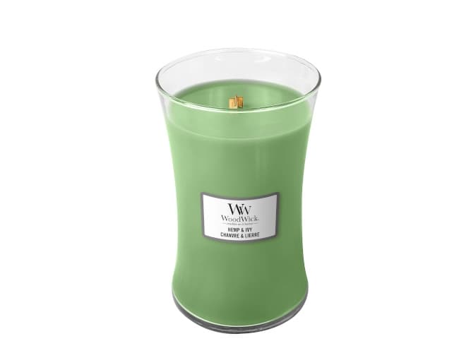 WoodWick 10.16479.0026, Cylinder, Grønn, Hemp, Ivy, Bleiktjafs, Patchouli, Salvie, 1 stykker