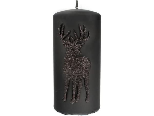 Artman ARTMAN Julhjort dekorationsljus svart - medium cylinder 1 st