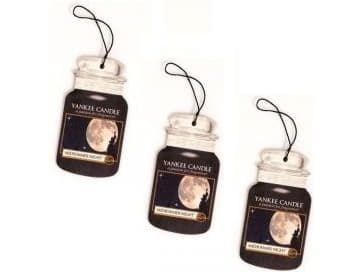 Yankee Candle Car Jar Scented Air Freshener, Midsummer’S Night, Three Count Car