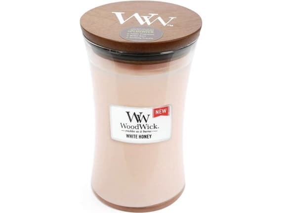 WoodWick White Honey, Cylinder, Hvit, 1 stykker