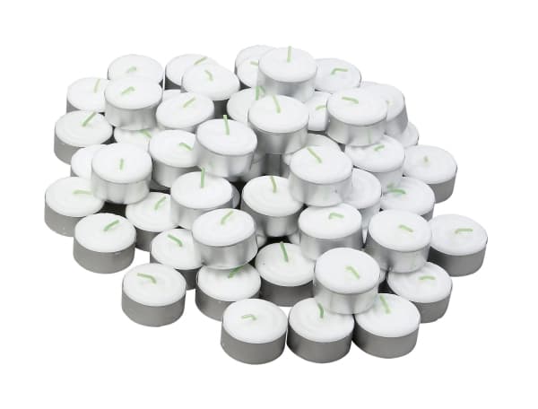 Fyrfadslys Ø3,5 cm hvid 6 timer 100stk/pak