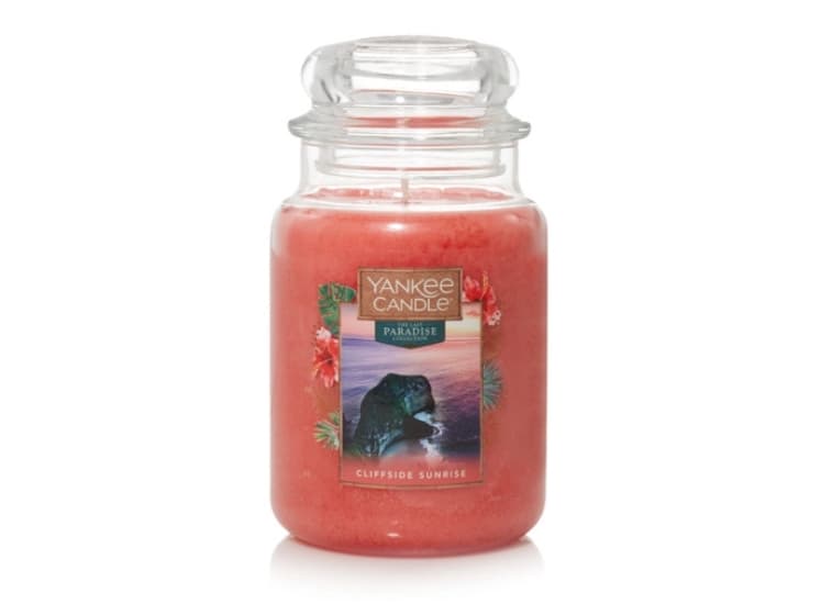 Yankee Candle Cliffside Sunrise, Cylinder, Rosa, Champagne, Citrus, Hibiskus, Jordgubbs, 150 h, 1 styck