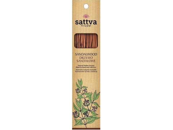 Sattva Sattva Natural Indian Incense natural Indian incense stick Sandalwood 15pcs | FREE DELIVERY FROM 250 PLN