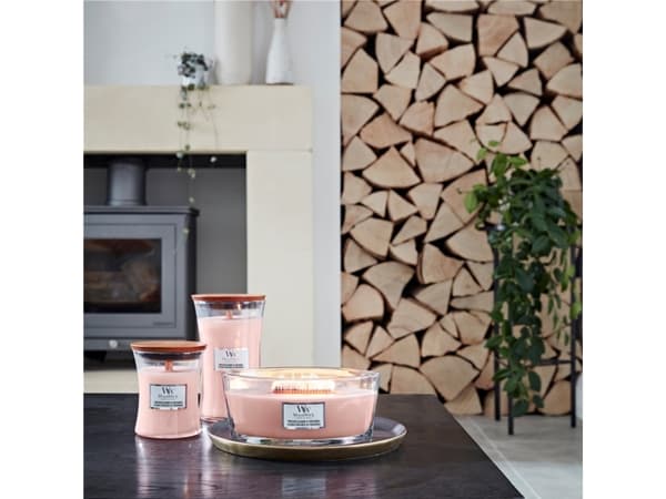 WoodWick Pressed Blooms & Patchouli Medium Jar, Rund, Rosa, 1 stykker