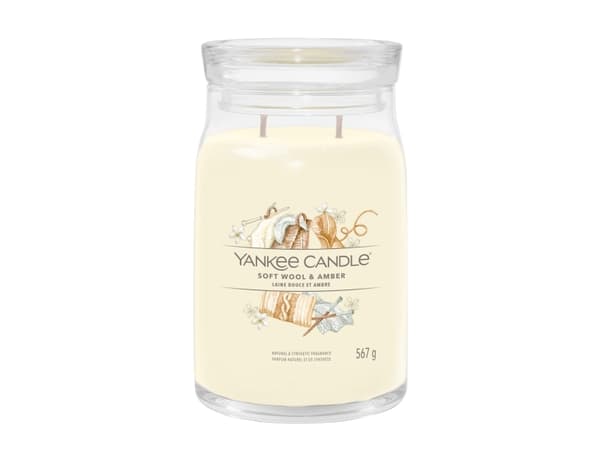 Yankee Candle Signature, Cylinder, Gult, Rav, Cashmere tre, Jasmine, 90 timer, 1 stykker