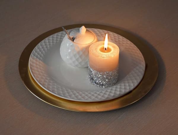 Affek Design ŚWIECA LAMPION WALEC 120X120 DIAMENT BIA