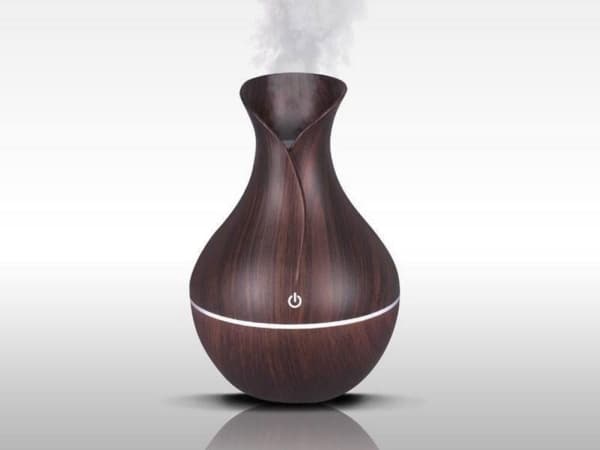 LTC Lamex LXLL143 aroma diffuser opplyst i fire farger, mørkt tre