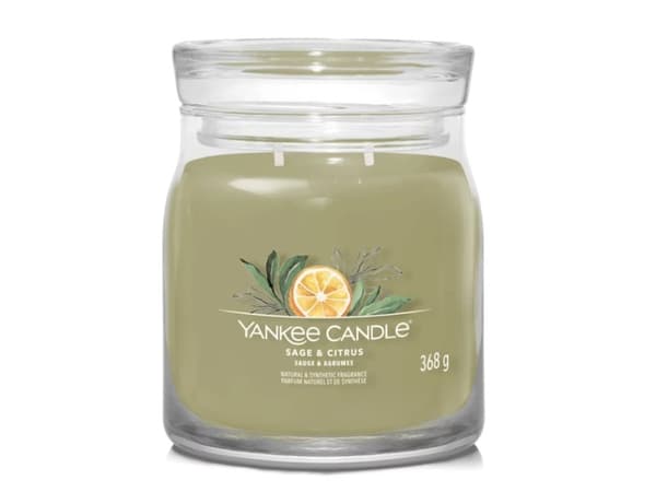 Yankee Candle Sage & Citrus, Cylinder, Grønn, Sitron, Limefarget, Salvie, 50 timer, 1 stykker