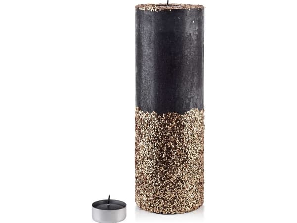 Affek Design CANDLE LAMPION CALL 120X360 DIAMOND BLACK GOLD CRYSTALS
