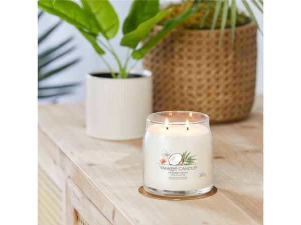 Yankee Candle Coconut Beach, Cylinder, Hvit, 1 stykker