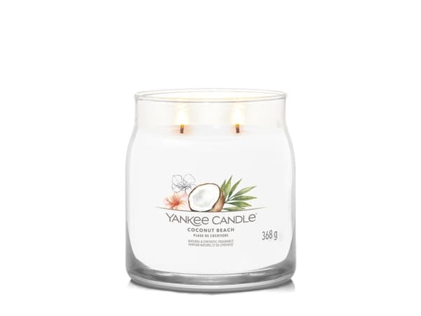 Yankee Candle Coconut Beach, Cylinder, Hvit, 1 stykker