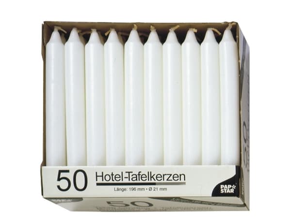 Papstar 13800, Rund, Vit, 50 styck
