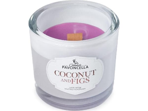 Kokos og fiken soya lys hvit 170g