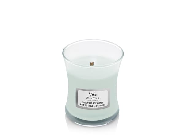 WoodWick Sagewood & Seagrass Mini Jar, Pyöreä, Vedenvärinen, 1 kpl