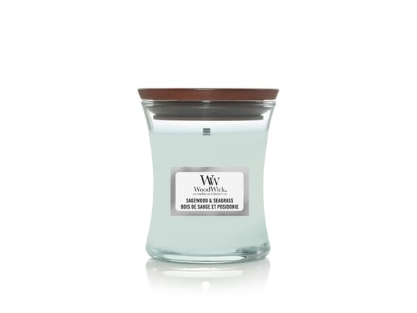 WoodWick Sagewood & Seagrass Mini Jar, Rund, Akva, 1 stykker