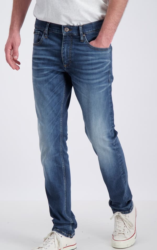 Lindbergh - Jeans 30-020000ORI Superflex, Tapered Fit Mellanblå 38/34