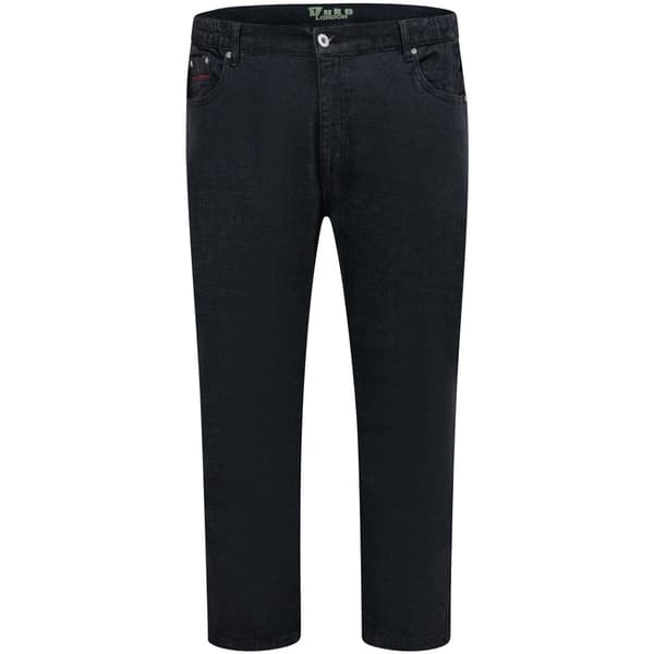 Duke D555 London Balfour Kingsize Jeans med resår i midjan för herrar Black 54L