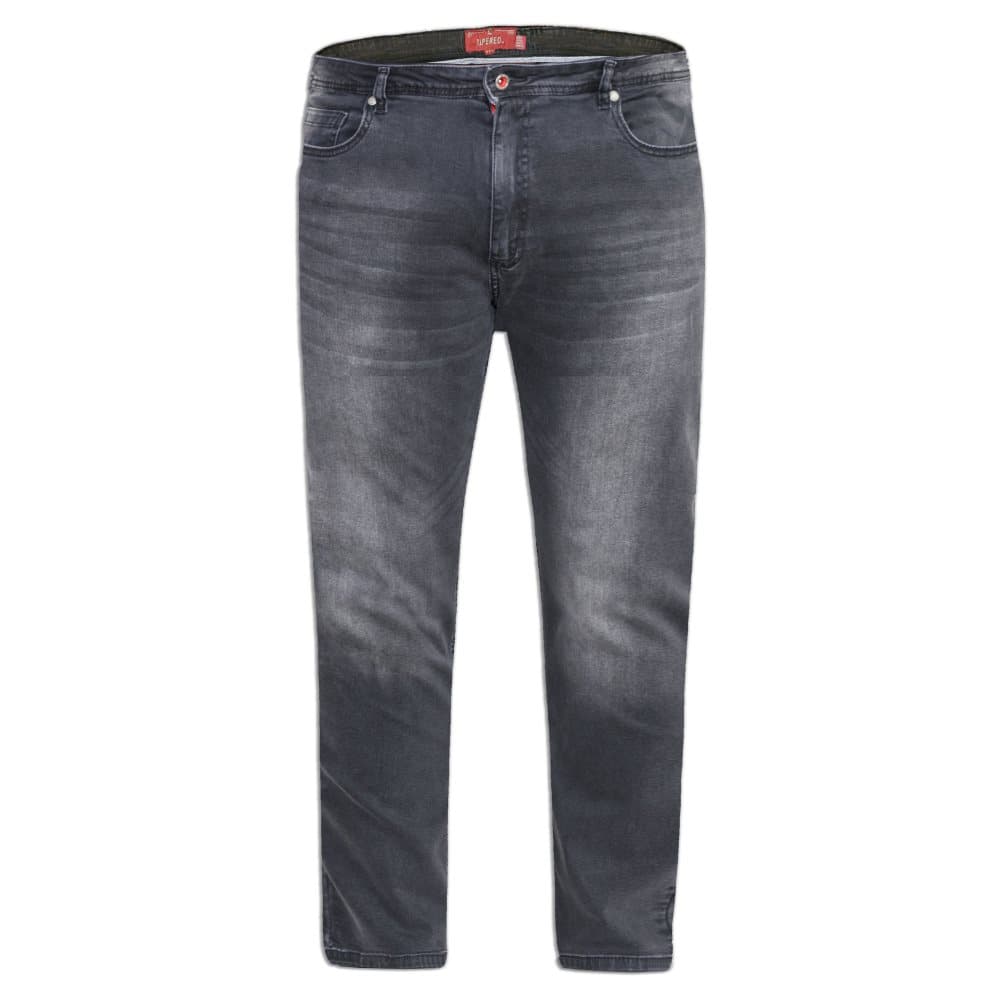 Duke Benson King Size jeans med avsmalnande passform i stretch för män