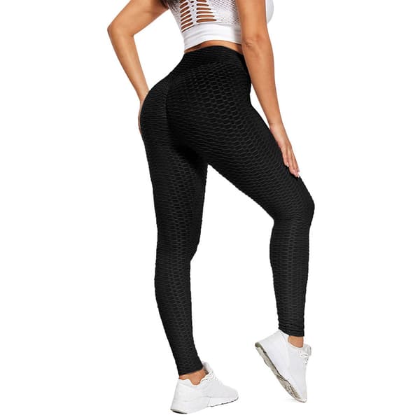 Scrunch Tights høj talje Large - Sort