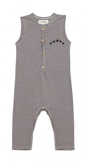 jumpsuit 5 stjärnor junior bomull brun/vit storlek 80