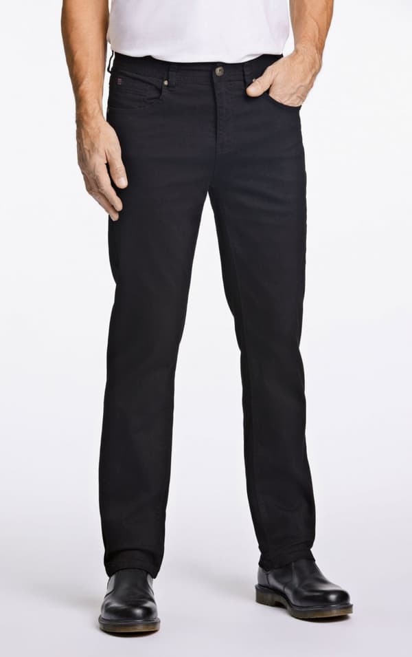 Bison - Jeans 80-030240BLW Superflex, Regular Fit Svart 42/30
