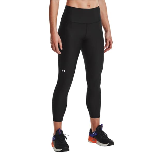 Under Armour HeatGear No Slip Waistband Ankle Leggings 1365335-001, Kvinde, Leggings, Sort