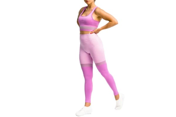 GymHero Leggins Stripes MAUVE, Kvinna,  Leggings, Lila