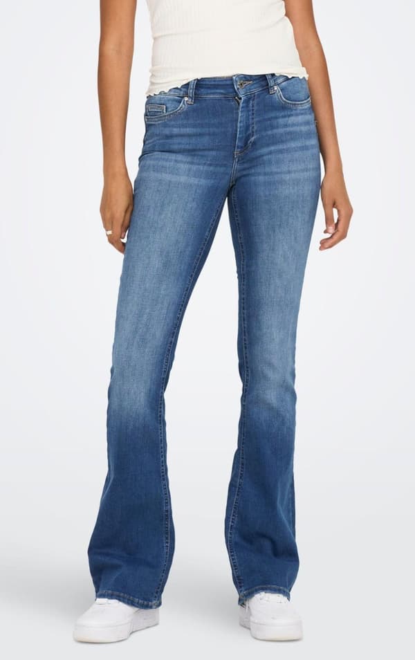 Only - onlBlush Mid Flared REA1319 Mellanblå L/30