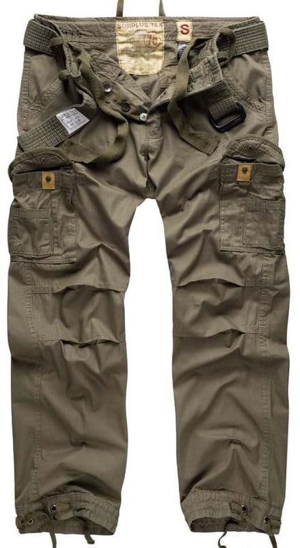 Premium Vintage armé militär cargo byxor överskott Olive