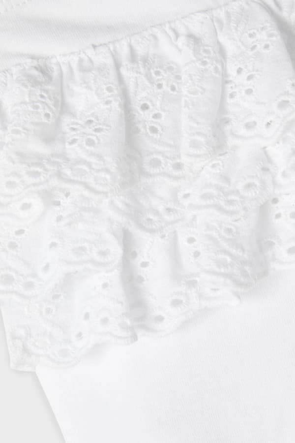 Name it Baby Leggings med Spets, Vit, Storlek 68