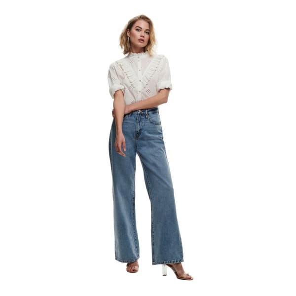 Only Jeans Med Hög Midja Hope Ex Wide Blå 32 / 32 Kvinna