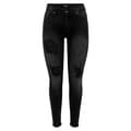 Miniatyrbild 3 av 6: Only Jeans Med Mid Midja Blush Skinny Raw Ankle Dest Tai099 Svart XL / 32 Kvinna