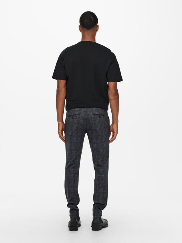 Only & Sons Housut & Sons Onsmark Checks 9887 Musta 32 / 34 Mies