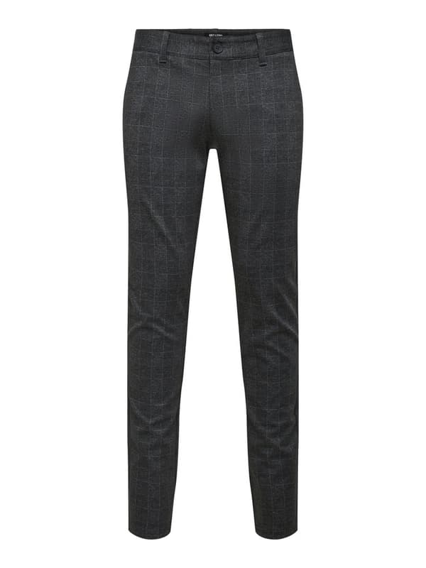 Only & Sons Housut & Sons Onsmark Checks 9887 Musta 32 / 34 Mies