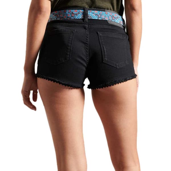 Superdry Jeansshorts Lace Hot Svart 26 Kvinna