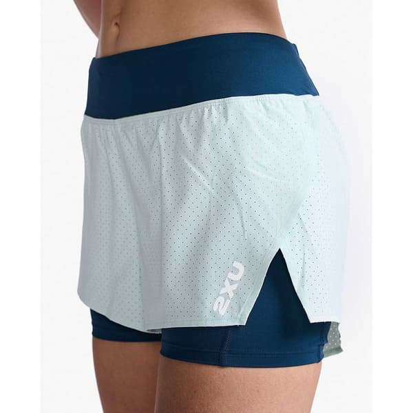 2xu Shortsit Aero 2in1 4´´ Sininen M Nainen