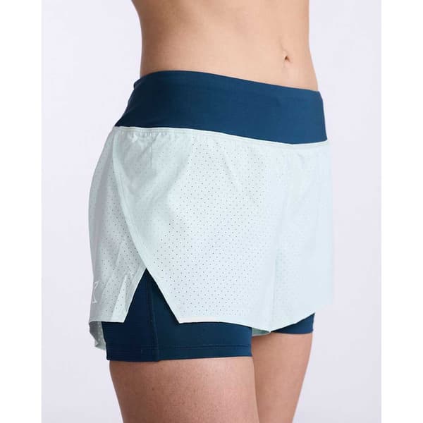 2xu Shortsit Aero 2in1 4´´ Sininen M Nainen