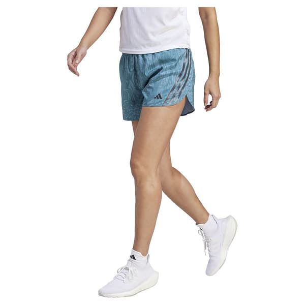 Adidas Shorts 3 Stripes Aop 3´´ Blå M Kvinna