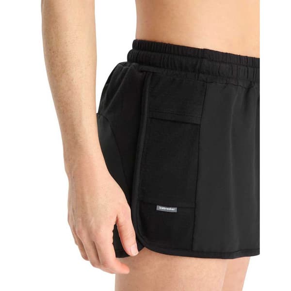Icebreaker Shorts Zone Knit Sort S Kvinde