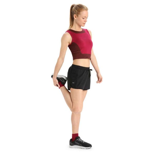 Icebreaker Shorts Zone Knit Sort S Kvinde