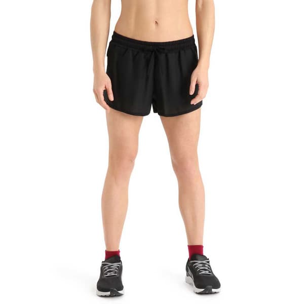 Icebreaker Shorts Zone Knit Sort S Kvinde